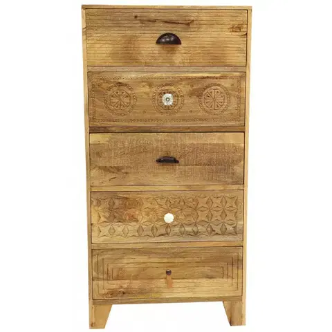 Komody Komoda Manu 60x120x45 indický masív mango