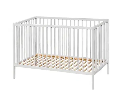 Postieľky PETITE&MARS - Detská postieľka NELA BEECH 120x60 cm biela/buk 940392