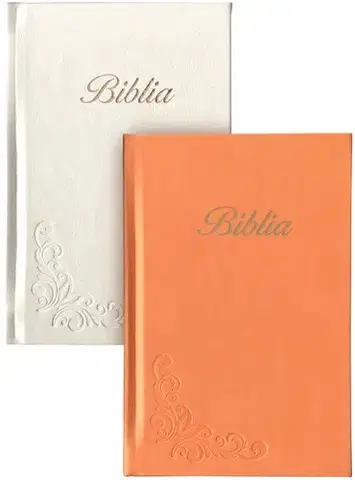 Biblie, biblistika Biblia 2015 s ornamentom a ozdobným písmom v ekokoži (Biela)