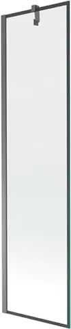 Sprchové dvere MEXEN/S - Next vaňová zástena FIX 50 x 150, čierna vzor, grafit metal 895-050-000-00-70-95