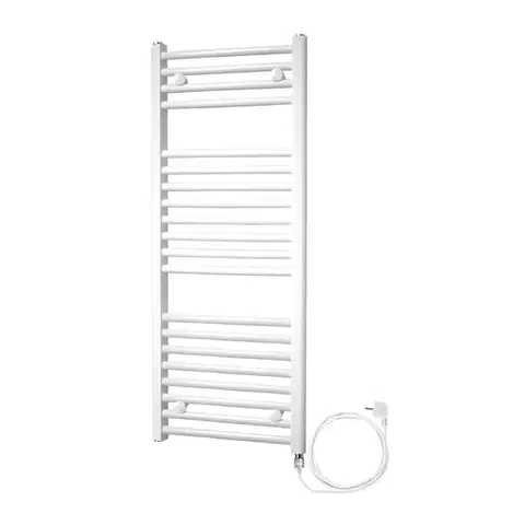 Radiátory do kúpeľne Mereo Vykurovací rebrík rovný 450x1330 mm, biely, elektrický MT02E