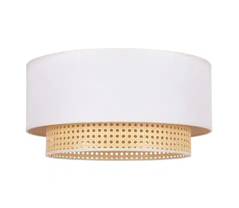 Svietidlá  - Stropné svietidlo BOHO 1xE27/15W/230V pr. 45 cm krémová/ratan 89729