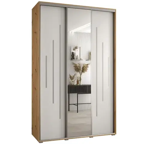Šatníkové skrine Skriňa 45 Canaris 13 180 artisan/biela/silver