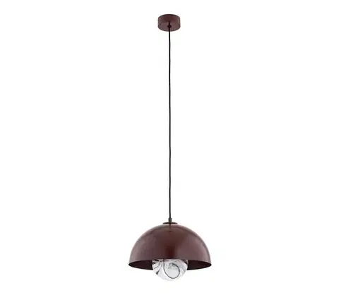 Svietidlá Argon 8444 - Luster na lanku PIAVA 1xE14/7W/230V alabaster hnedá 8444