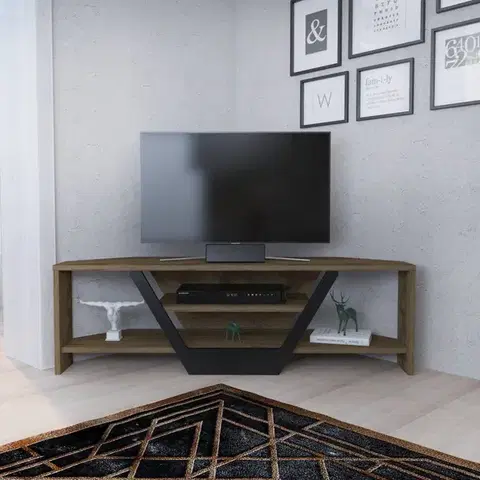 TV stolíky TV stolík Sares - Oud Oak, Black