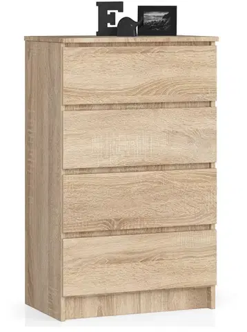 Komody a skrinky Moderná komoda KRISS60, dub Sonoma