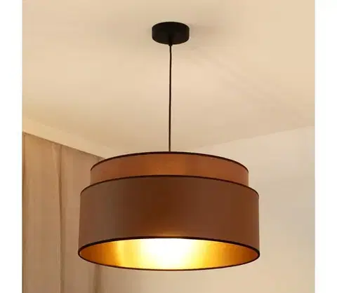 Svietidlá BRILAGI - Luster na lanku OREGON VEGE 1xE27/15W/230V pr. 45 cm hnedá 608572