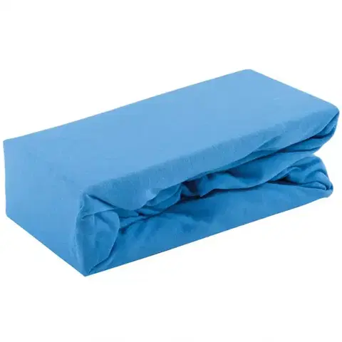 Bytový textil Prestieradlo jersey s gumkou 115GSM 160x200 modrý