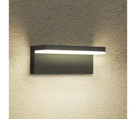 LED osvetlenie Brilagi - LED vonkajšie nástenné svietidlo TESSI LED/10W/230V čierne IP54 BRI366