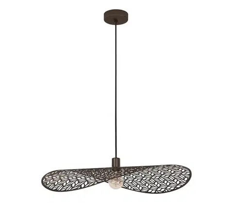 Svietidlá Eglo 44167 - Luster na lankách SWABY 1xE27/60W/230V pr. 80 cm bronzový 44167