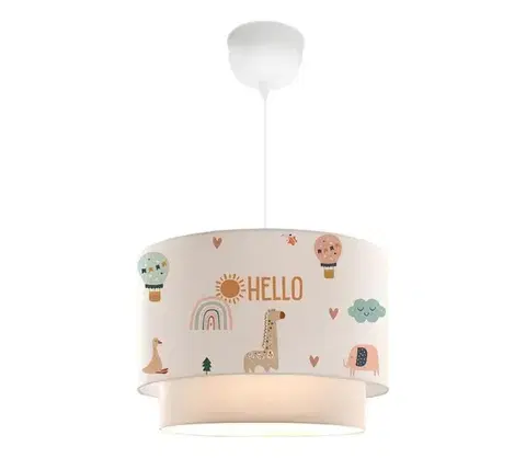 Svietidlá  Detský luster CANDY 1xE27/40W/230V biela/pestrofarebná 780SGN4665