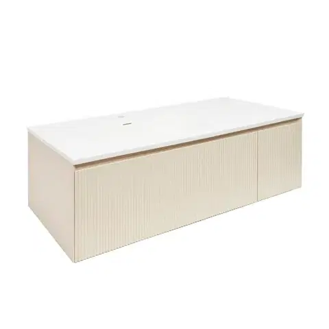 Kúpeľňový nábytok Kúpeľňová skrinka s umývadlom Naturel Austen 120x35x52 cm beige mat Naturel Austen120BG AUSTEN120BG