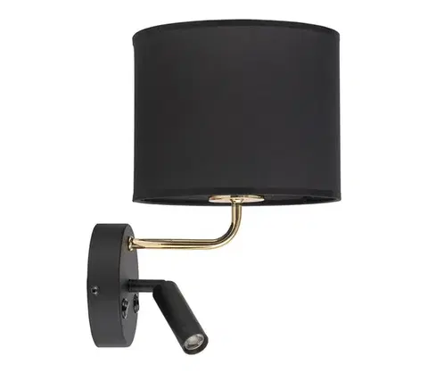 Svietidlá  LED Flexibilné svietidlo RICHI 1xE27/15W/230V + LED/3W/230V čierna 4234