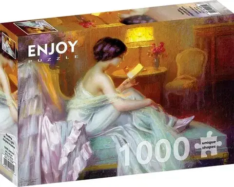1000 dielikov Enjoy Puzzle Čítanie pri svetle lampy