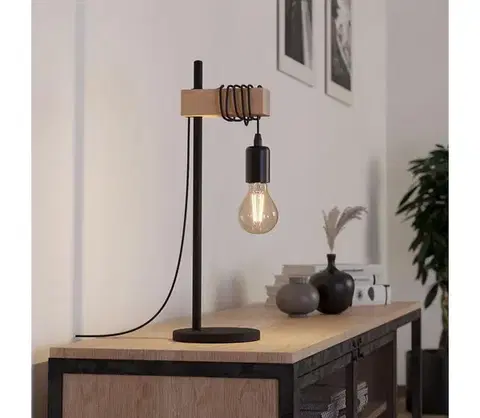 Lampy Eglo 55249 - Stolná lampa TOWNSHEND 1xE27/10W/230V 55249