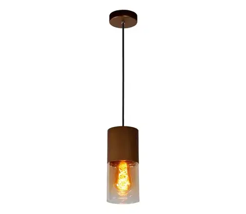 Svietidlá Lucide 74410/01/62 - Luster na lanku ZINO 1xE27/60W/230V hnedá 74410/01/62
