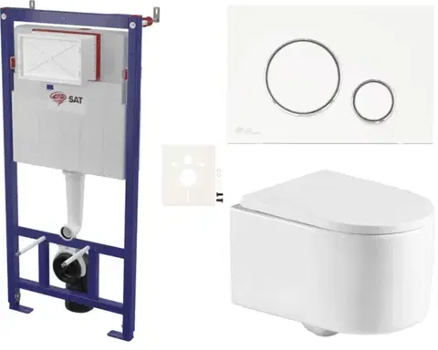 Záchody Závěsný WC set do lehkých stěn / předstěnová SAT SIKOSSREX7270K SIKOSSREX7270K