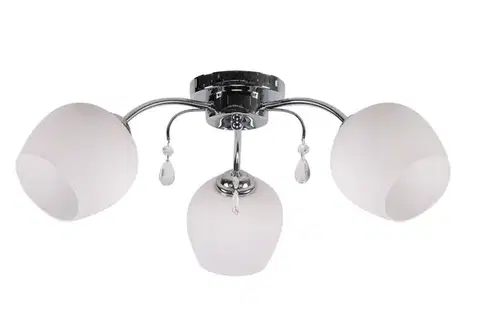 Bodové svetlá Stropná lampa Zachera 3X40W E27 Biela