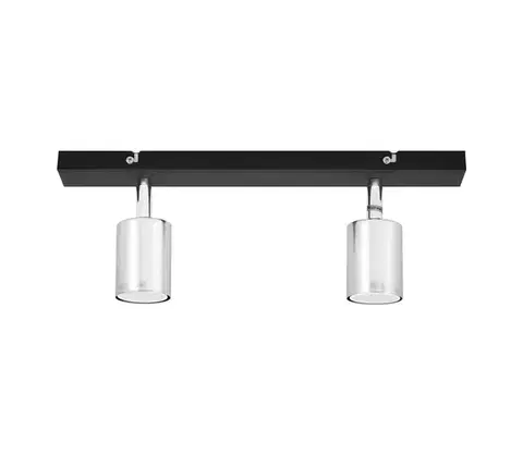 Svietidlá  LED Bodové svietidlo TUNE 2xGU10/4,8W/230V matný chróm/čierna R-L 1927/2 BK+CH+CH