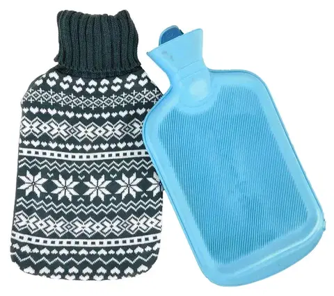 Vianočné dekorácie MAKRO - Termofor vianočný motív 2L, pletenina 33x19cm