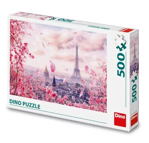 500 dielikov Dino Toys EIFFELOVKA V RUŹOVOM 500 Puzzle