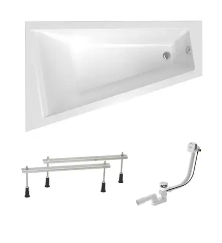 Vane Asymetrická vaňa Laguna Idea Plus 160x100 cm akrylát ľavá SIKOID1600LAPN SIKOID1600LAPN