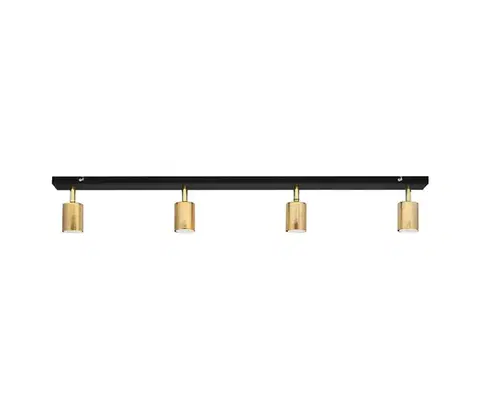 Svietidlá  LED Bodové svietidlo TUNE 4xGU10/4,8W/230V zlatá/čierna R-L 1927/4 BK+GO MAT