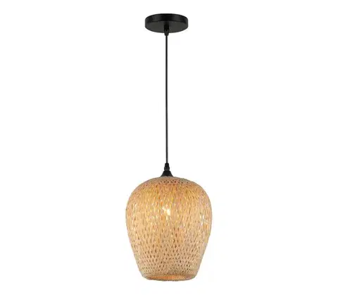 Svietidlá  Luster na lanku ALMA 1xE27/60W/230V pr. 23 cm bambus ML1807
