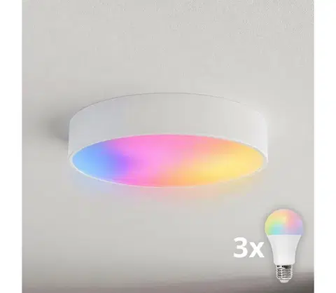 Svietidlá BRILAGI - LED RGBW stmievateľné stropné svietidlo CLARE 3xE27/12W/230V biela BG0571+3xAI0819