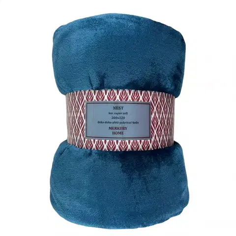 Ozdobné prikrývky Deka Nest Super Soft indigo 200x220 Merkury Home