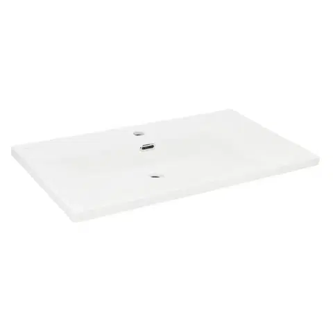 Umývadlá Nábytkové umývadlo SAT B-Way 81x46 cm biele matné otvor pre batériu uprostred SATBWA8046WM SATBWA8046WM