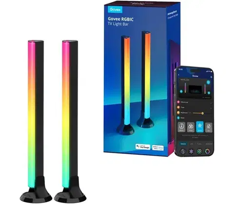 Svietidlá Govee - SMART LED RGBIC panel 38 cm pre TV 43-75" - 2 ks Wi-Fi H6046311