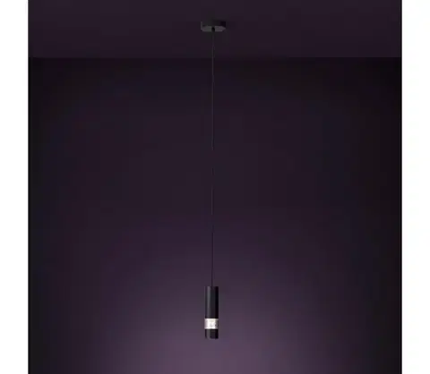 Svietidlá Eglo 39705 - LED Luster na lanku BERNABETA 1xGU10/4,6W/230V čierna 39705