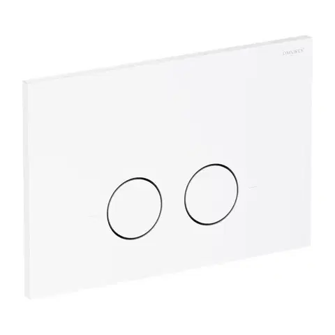 Záchody OMNIRES - STEEL-R45 splachovacie tlačidlo z nerezovej ocele, biela mat ST45PS1WM