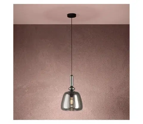 Svietidlá Eglo 39997 - Luster na lanku BOVINO 1xE27/40W/230V dymová 39997