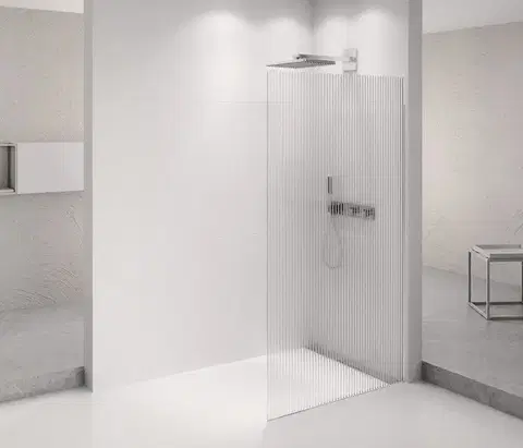Sprchové dvere POLYSAN - ARCHITEX CHROM sprchová zástena 662 sklo Flute AXC70FL