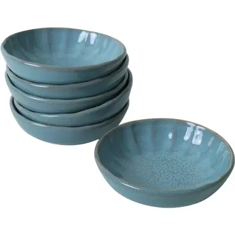 Misky a misy Súprava 6 kameninových misiek Laguna 12 cm, tyrkysová