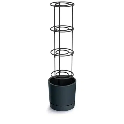Kvetináče a truhlíky Depo400-S433 plastový kvetináč na pestovanie paradajok 39 cm antracit