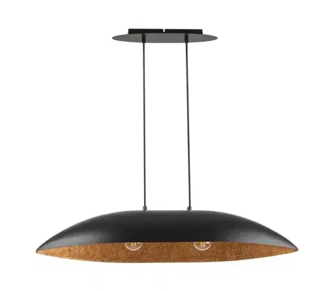 Svietidlá  Luster na lanku GONDOLA 2xE27/60W/230V čierna/medená 40635