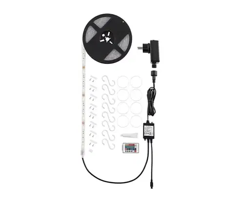 LED osvetlenie Eglo 32859 - LED RGB stmievateľný COB pás 5 m LED/12W/230V 4000K IP44 s diaľkovým ovládačom 32859