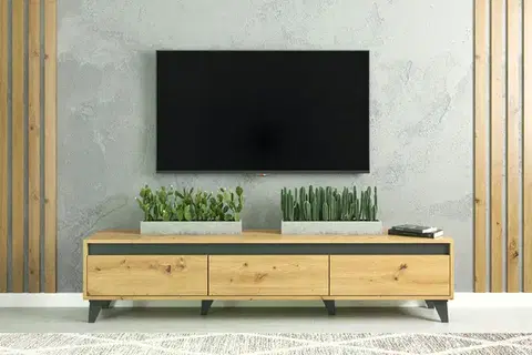 TV stolíky ANDREA TV stolík, dub Artisan / antracit
