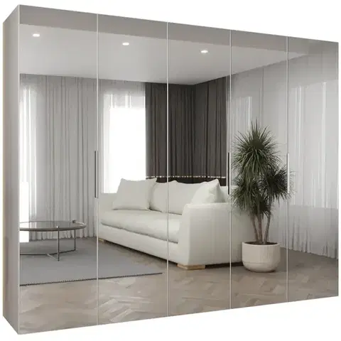 Šatníkové skrine Skriňa Marbella III 250 biela/kašmír