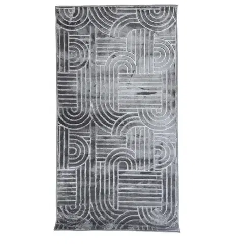 Moderné koberce Koberec Eva Embossed 0,8/1,5 Em2025-01 sivý