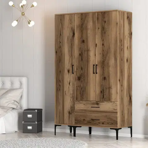 Šatňové skrine Šatníková skriňa Kumsal ST - Walnut
