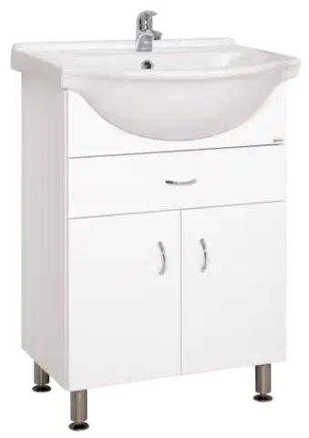 Kúpeľňový nábytok Kúpeľňová skrinka s umývadlom Keramia Pro 60x50 cm biela PRO60Z PRO60Z