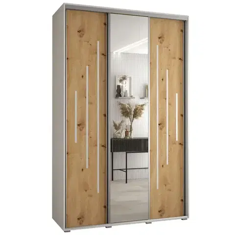 Šatníkové skrine Skriňa 45 Canaris 13 160 biela/artisan/silver