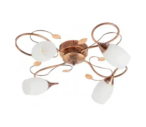 Svietidlá BRILAGI - Stropné svietidlo GRACE 4xE27/40W/230V pr. 68 cm patina/medené BRSA90697-4C