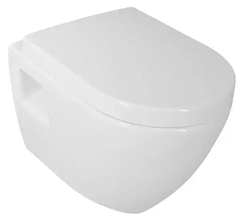Záchody AQUALINE - NERA závesná WC misa, 35,5x50cm, biela NS952