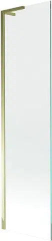 Sprchové dvere MEXEN/S - Next L vaňová zástena FIX 90 x 150, transparent, zlatá 895-090-000-03-00-50