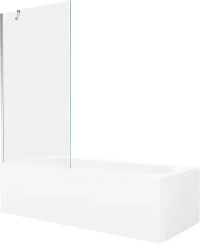 Sprchové dvere MEXEN/S - Vega obdĺžniková vaňa 180 x 80 cm s panelom + vaňová zástena 90, transparent, chróm 550118080X9509000001